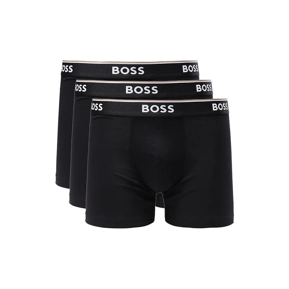 Boss Pack Of Three Logo waistband Boxer Briefs