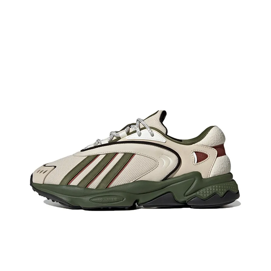 Adidas Originals Oztral Шокабсорберы Противоскользящие Устойчивые к истиранию Низкий Топ Casual Унисекс Бежевый Зеленый