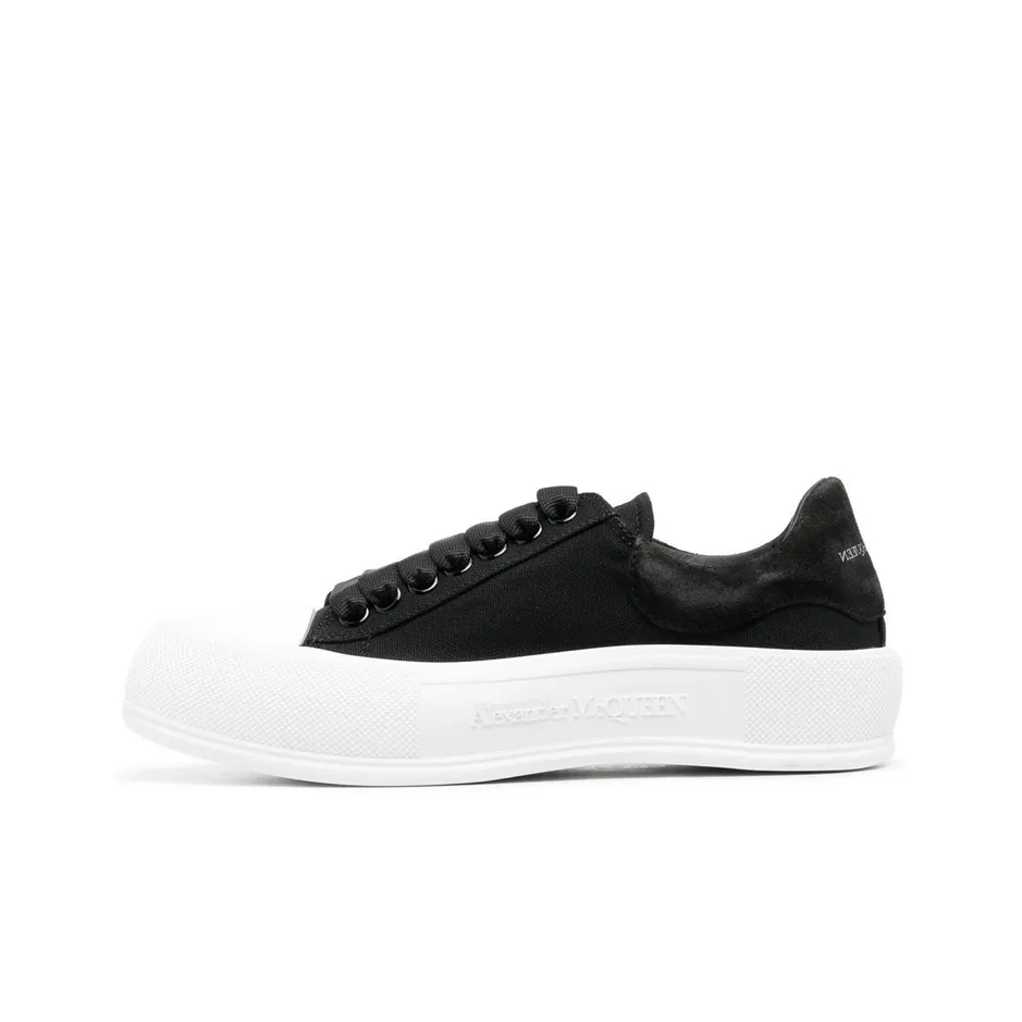 Alexander McQueen Deck Skate Plimsoll Shoes 'Black White' Women's