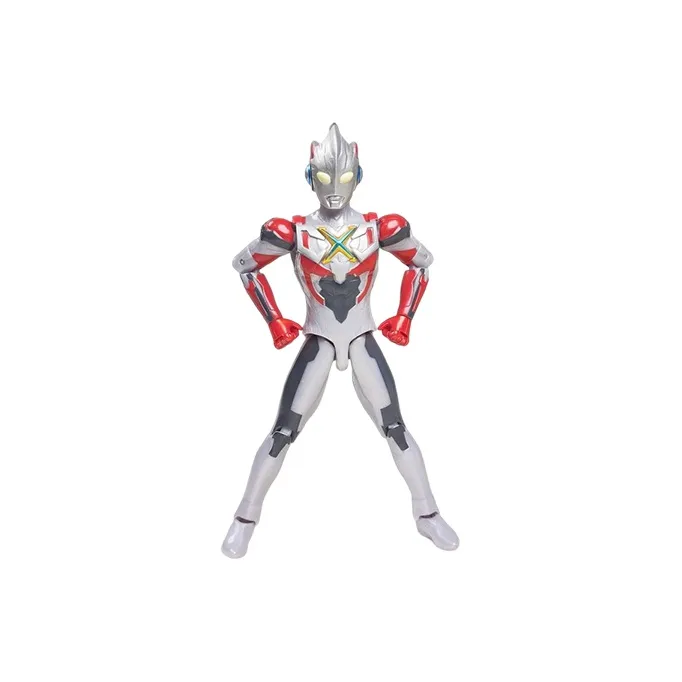 BANDAI Ultraman X Ultra Posable Set Includes Light Up Airplane Kids Toy Action Figures Deluxe Version