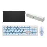 K10G 아이스 블루 라이트 + 게이밍 스피커 + 게이밍 마우스 + HP 오리지널 마우스 패드