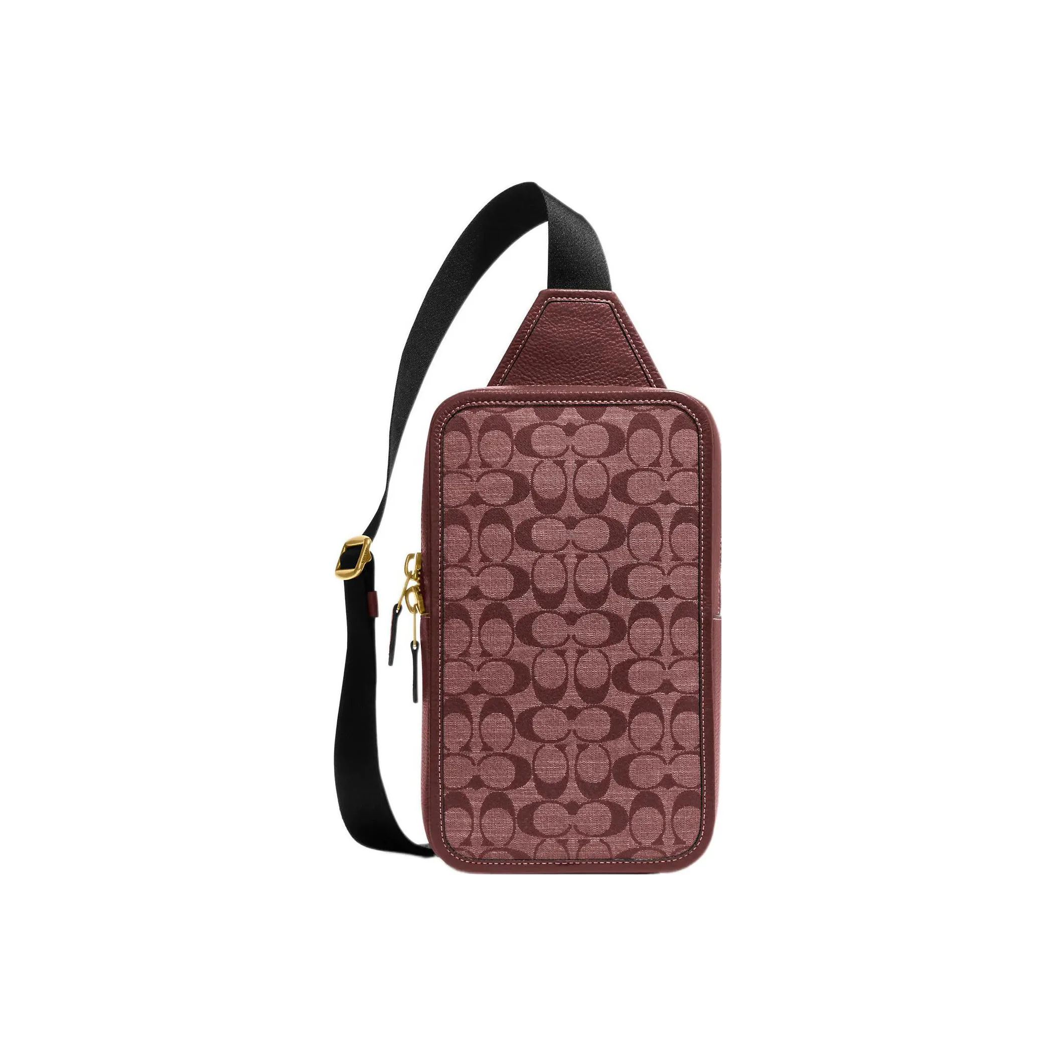 COACH Sullivan Кожа Молния Рюкзак Сумка через плечо Маленький Мужской Бордовый