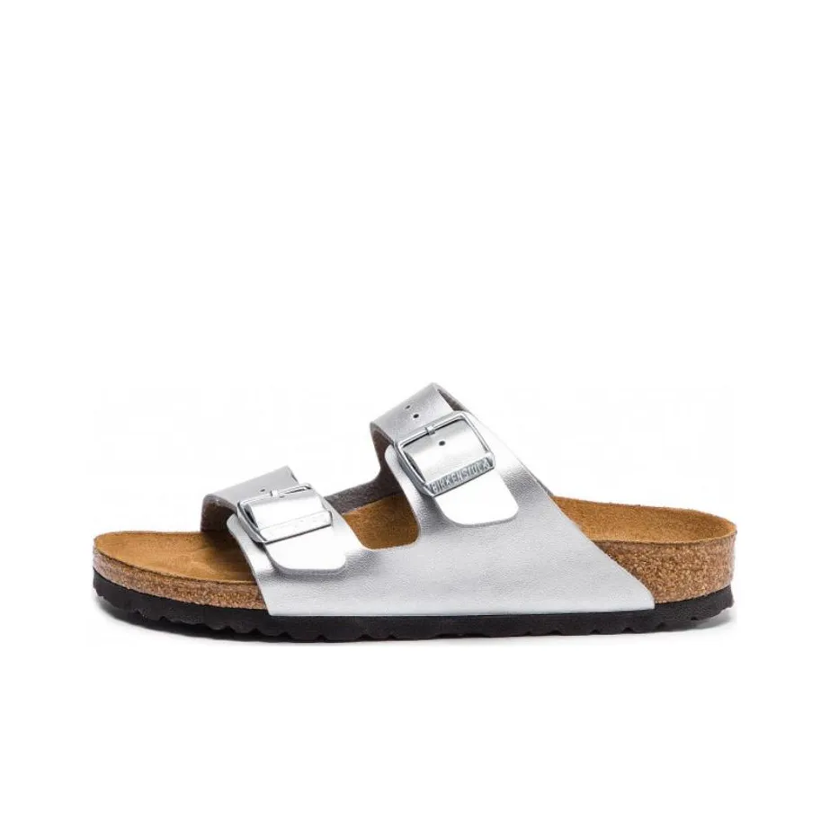 Birkenstock Arizona Birko Flor Silver Women's