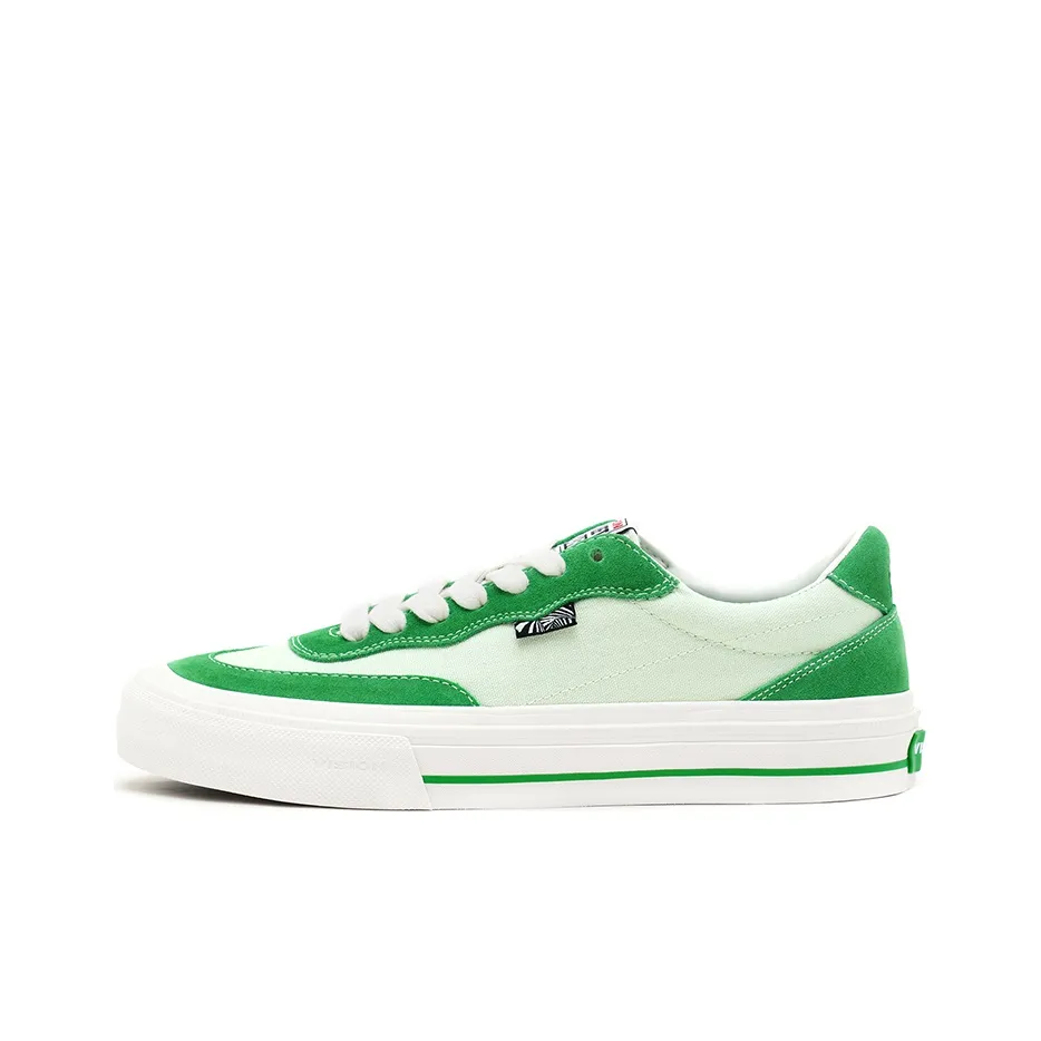 Vision Street Wear Flat Top Low Top Skateboard Shoes Unisex Lime Green Multicolor