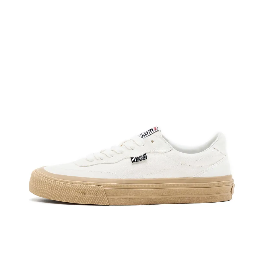 Vision Street Wear Flat Top Low Top Skateboard Shoes Unisex Ecru