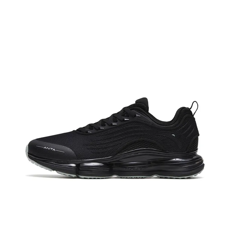 Anta Anti Slip Wear Resistant Low Top Running Shoes Men's Black