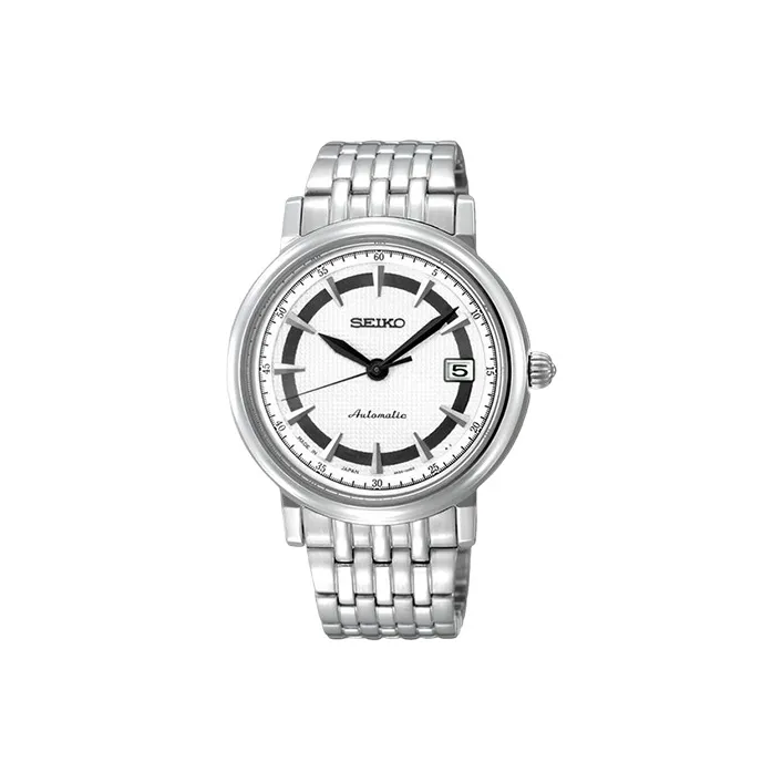 SEIKO Presage Series Автоматический Механический Механизм Нержавеющая Сталь Ремешок Часы 42 мм Мужские Часы Белый Циферблат