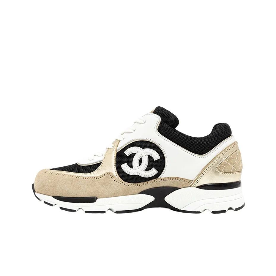 CHANEL Low Top Casual Shoes Women's White Brown