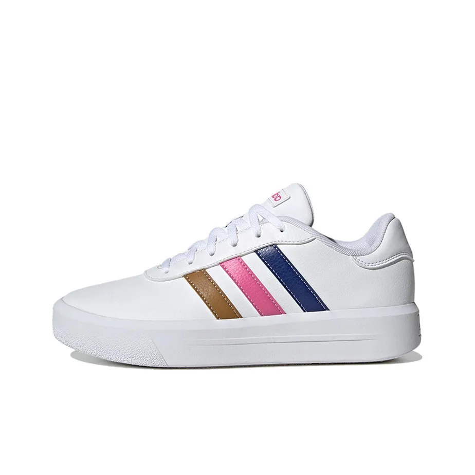 Adidas Neo Court Platform Shoes 'White Blue Pink' Women's