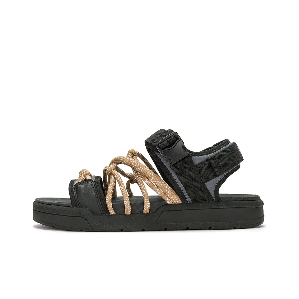 KAPPA Спортивные сандалии унисекс черного и коричневого цвета