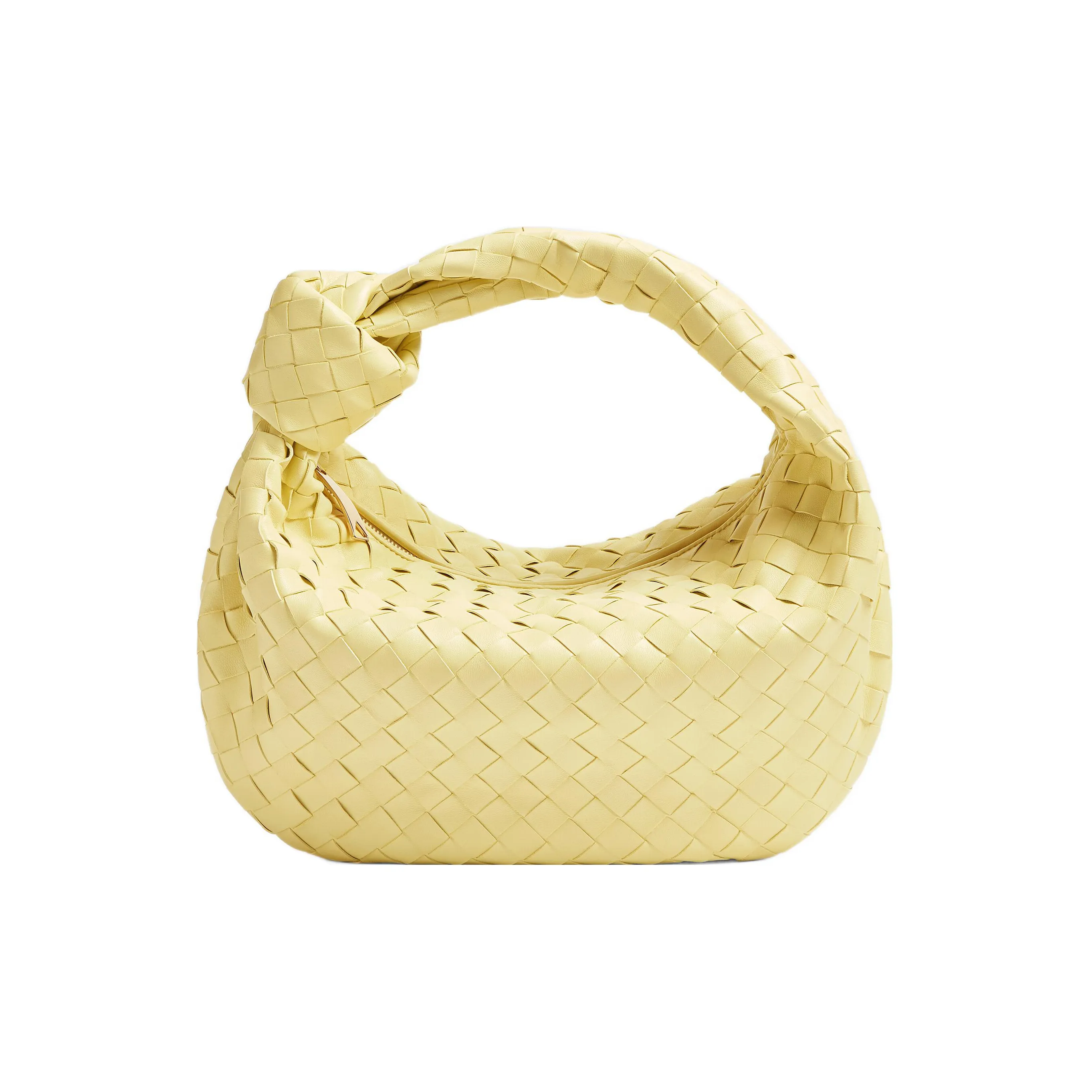 Bottega Veneta Teen Jodie Intrecciato Shoulder Bag Ice Cream