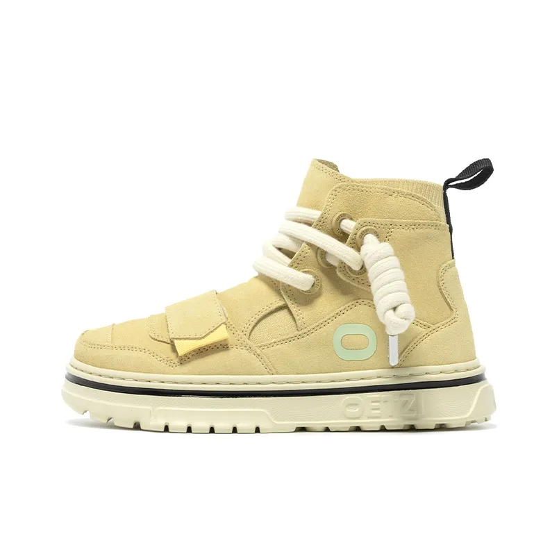 OETZI Скейтборд Кроссовки Высокие Светло-Желтые Унисекс