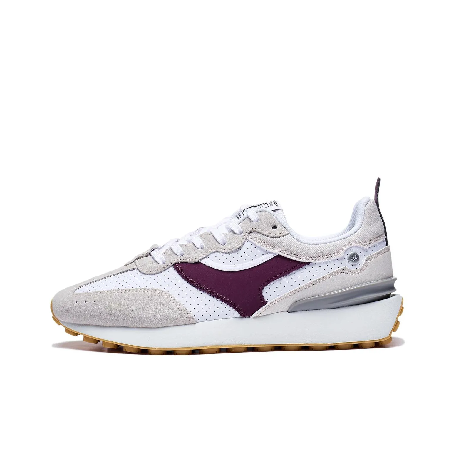 LiNing Fangyuan Classic Slip-Resistant Abrasion-Resistant Low Top Спортивная Повседневная Обувь Мужская Белый Серый Фиолетовый