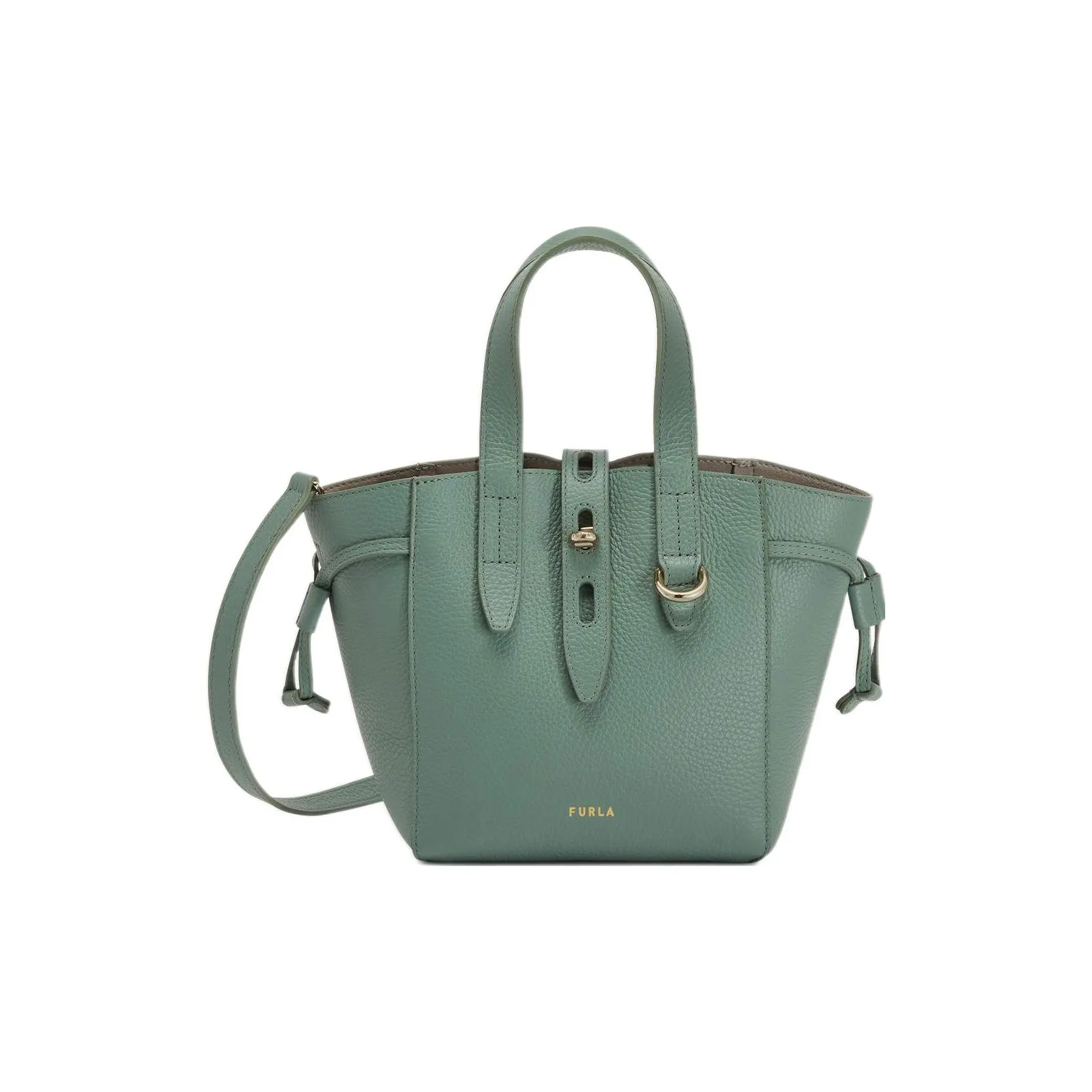 Furla Net Collection Корзинка-Сумка из коровьей кожи Сумка через плечо Мини-Сумка Женская Зеленая