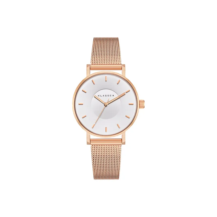 KLASSE14 Volare Collection Наручные часы Кварцевый механизм Ремешок из нержавеющей стали Белый циферблат Унисекс VO18RG010M