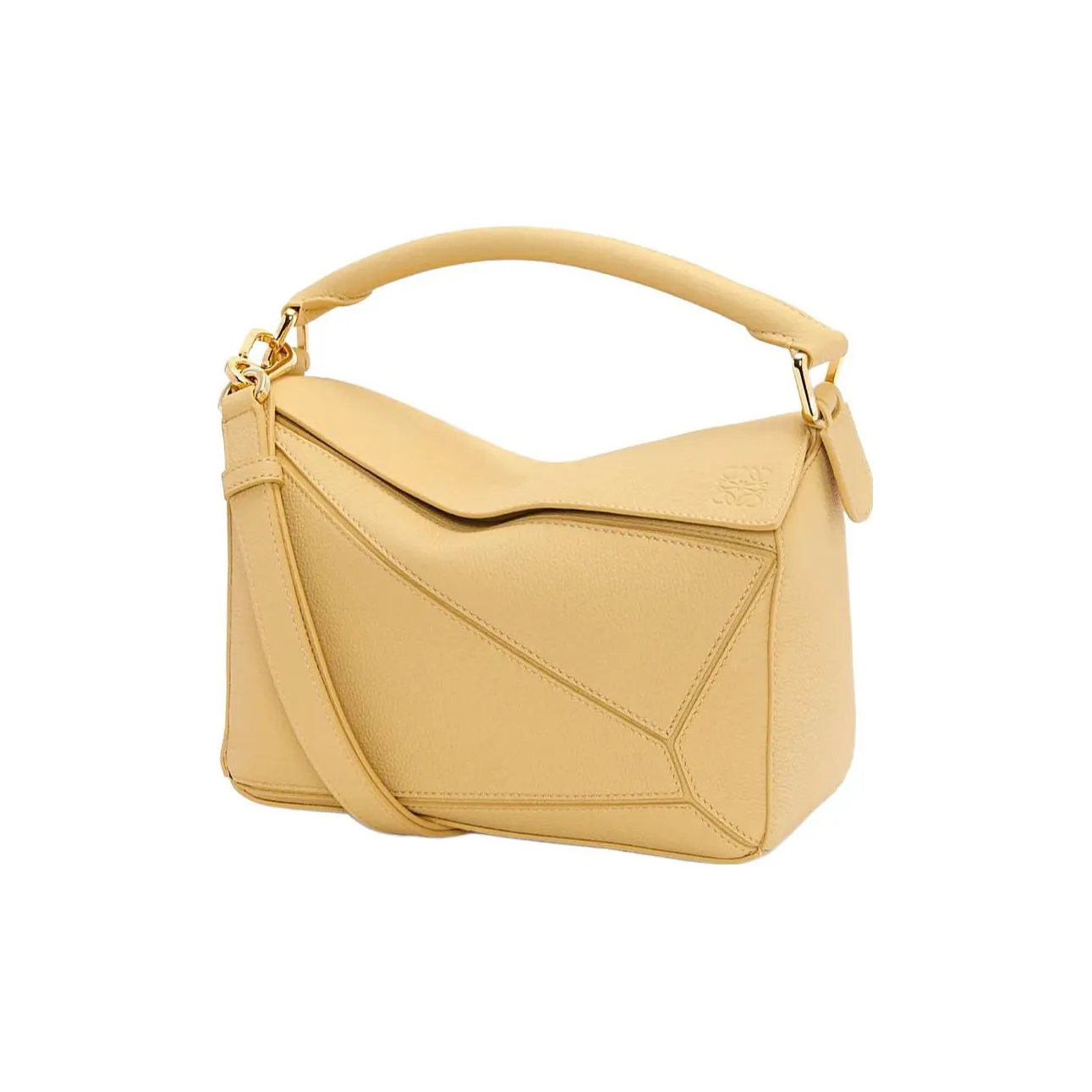 LOEWE Puzzle Soft Grain Calfskin Leather Shoulder Bag, Crossbody Bag, Handbag Trumpets Women's Butter