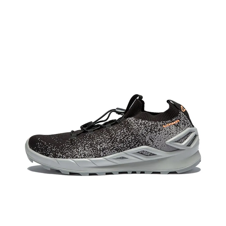 Lowa FUSION Cushioning Slip Resistant Low Top Outdoor Shoes Women's Smoke Gray/Watermelon Red