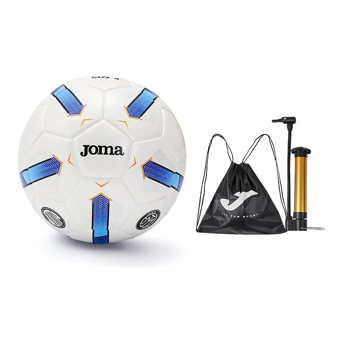 Joma Size 4 Ball Soccer PU Machine Stitched Soccer Ball Unisex White Blue