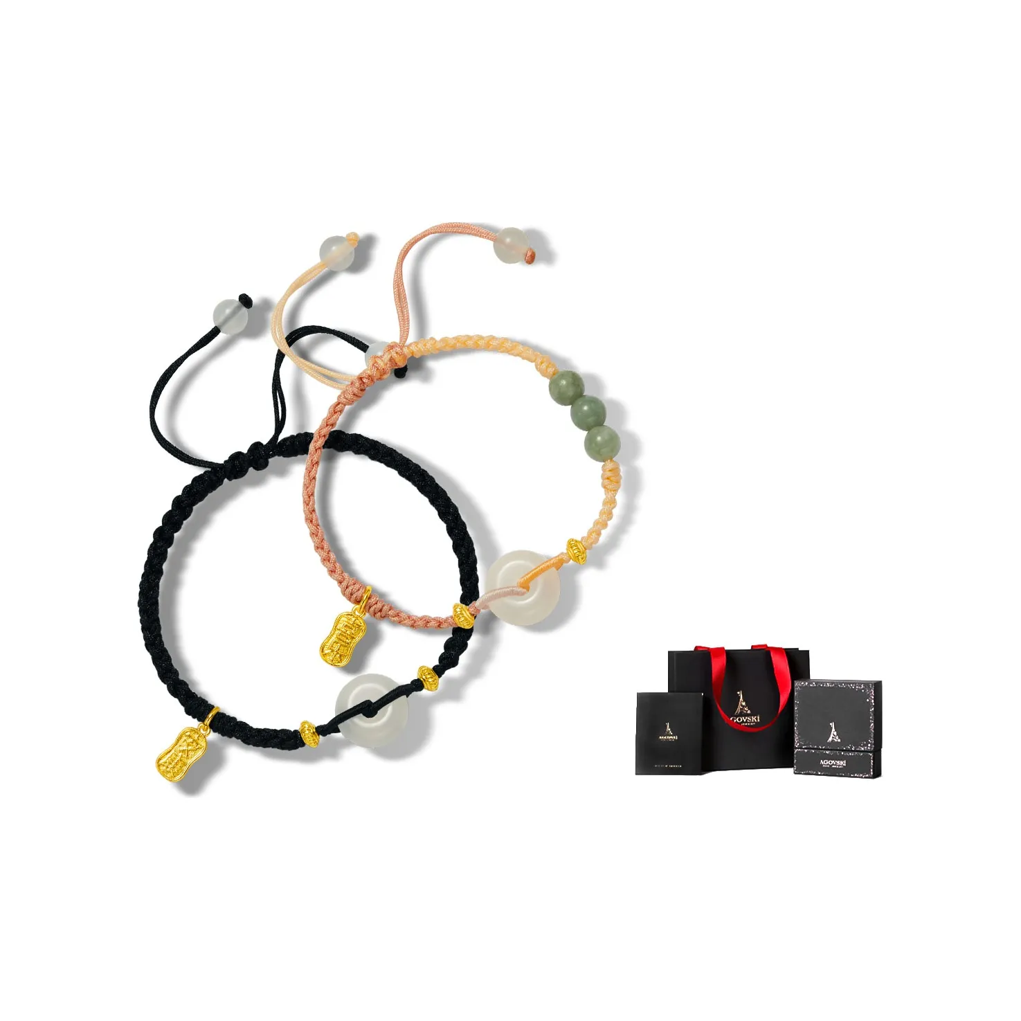 AGOVSKI Браслеты из агата унисекс