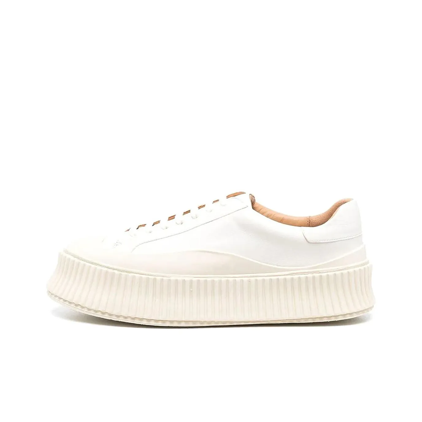 JIL SANDER Leather Flatform Sneakers