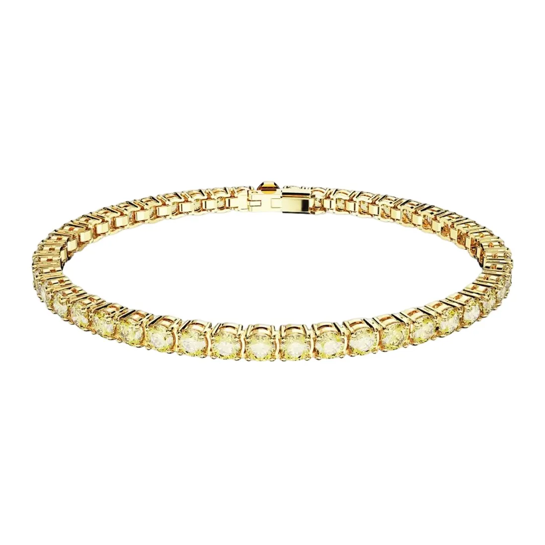 Swarovski Matrix Tennis Cubic Zirconia Bracelets Women's Gold