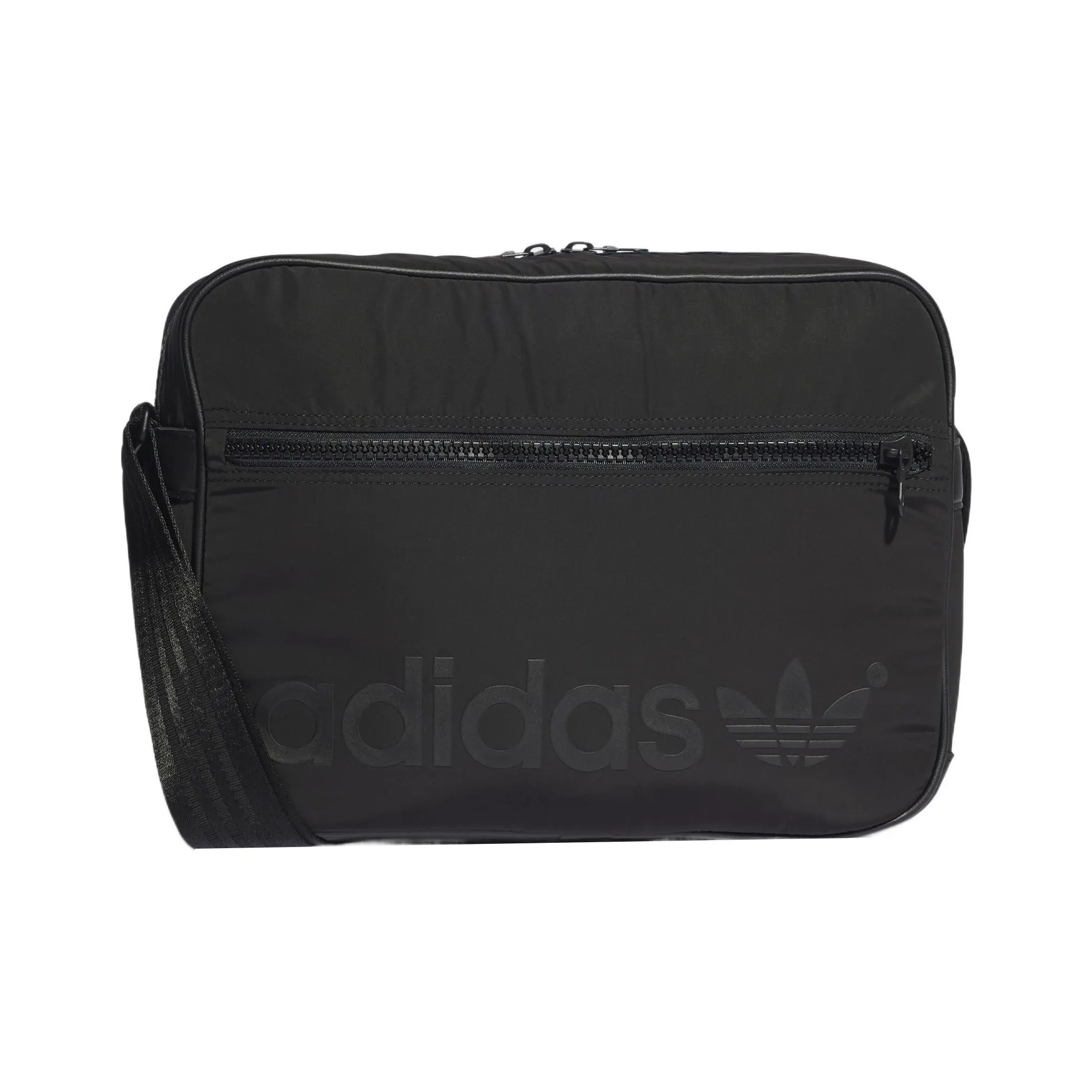 Adidas Originals Blue Version Collection Recycled Polyester One Shoulder Crossbody Travel Bag Regular Unisex Black