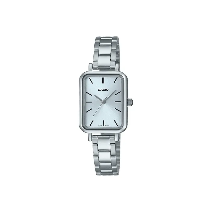 CASIO Кварцевый механизм Часы Женские Серебристый циферблат