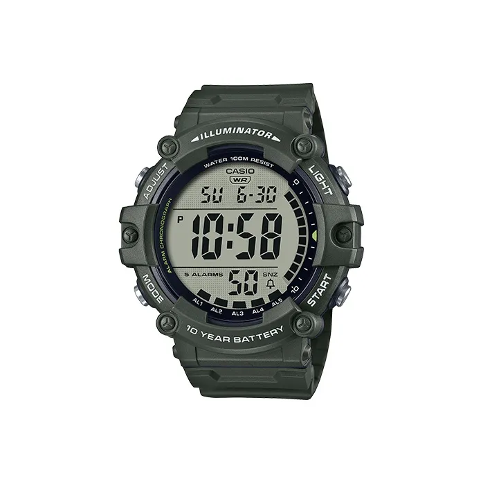 CASIO Кварцевый механизм Смольный ремешок Часы для мужчин Черный циферблат