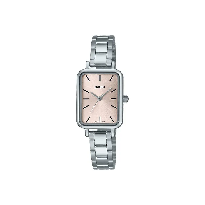 CASIO Standard Series VINTAGE Series Кварцевый механизм Нержавеющая сталь Ремешок Часы Женские Розовый циферблат
