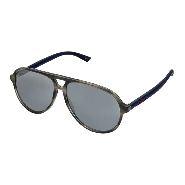 GUCCI Plate Frame Aviator Sunglasses Men's