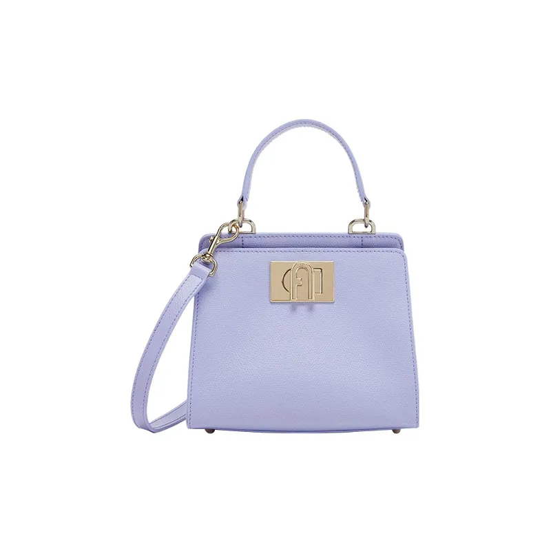 Furla 1927 Collection Кожа Тоут Сумка Сумка для покупок Сумка через плечо Сумка Мини Женская Светло-фиолетовая
