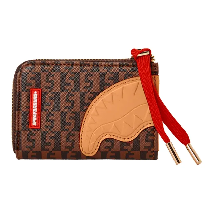 SPRAYGROUND PVC Картхолдер Кошелек Мелочь Кошелек Кошелек Маленький Унисекс Коричневый