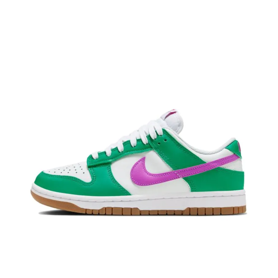 Nike Dunk Low White Puraai Green Fuchsia Women's
