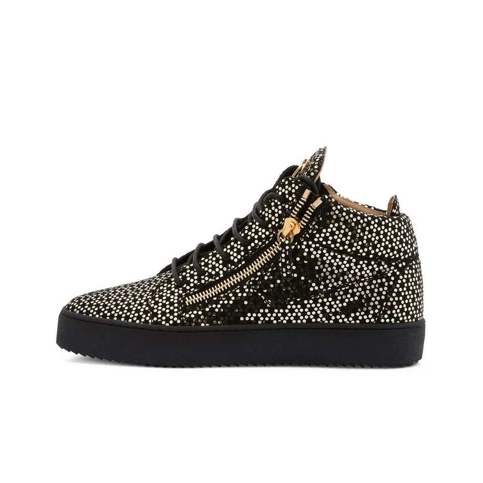 Giuseppe Zanotti/GZ Kriss Mid Top Stylish Skateboarding Shoes Men's Black