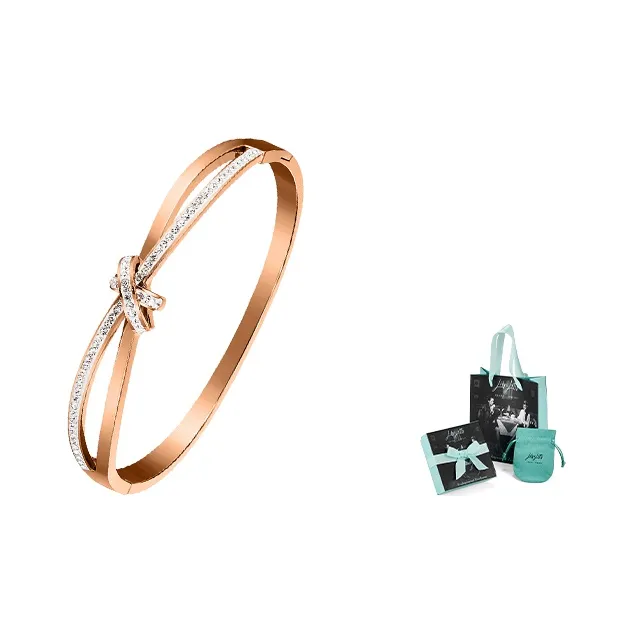 LILY LOTTY Титановые стальные браслеты женские розовое золото