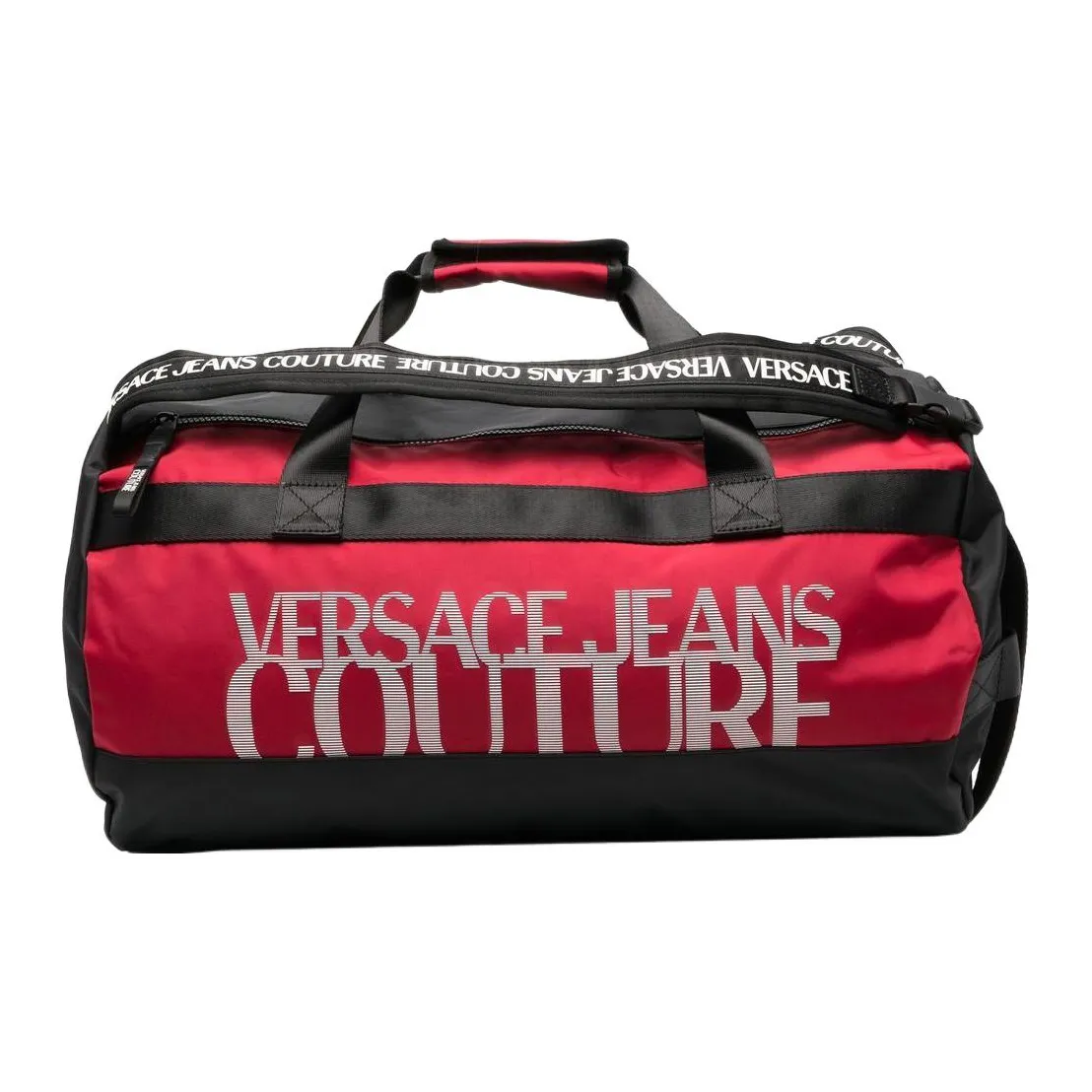 VERSACE JEANS COUTURE Fabric Handbag, Shoulder Bag, Crossbody Bag, Travel Bag Men's Black Red Multicolor