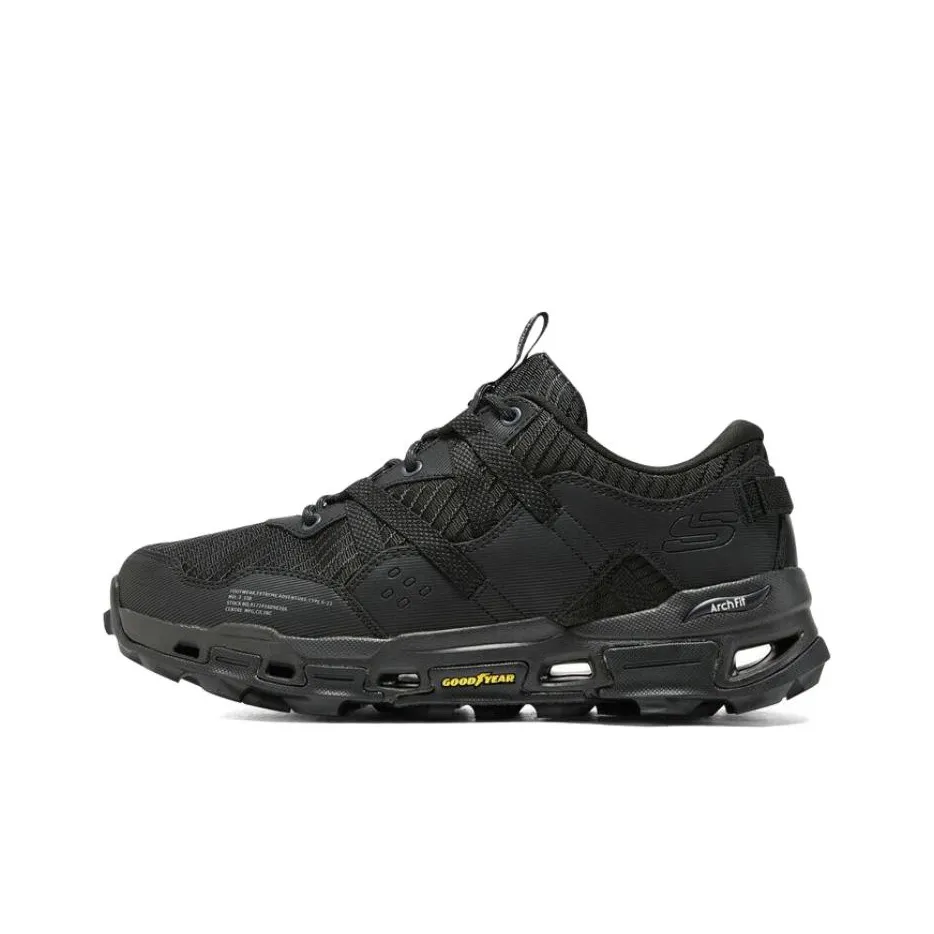 Skechers ARCH FIT GLIDE STEP TRAIL Cushioning Anti Slip And Wear Resistant Low Top Running Shoes Men
s All Black