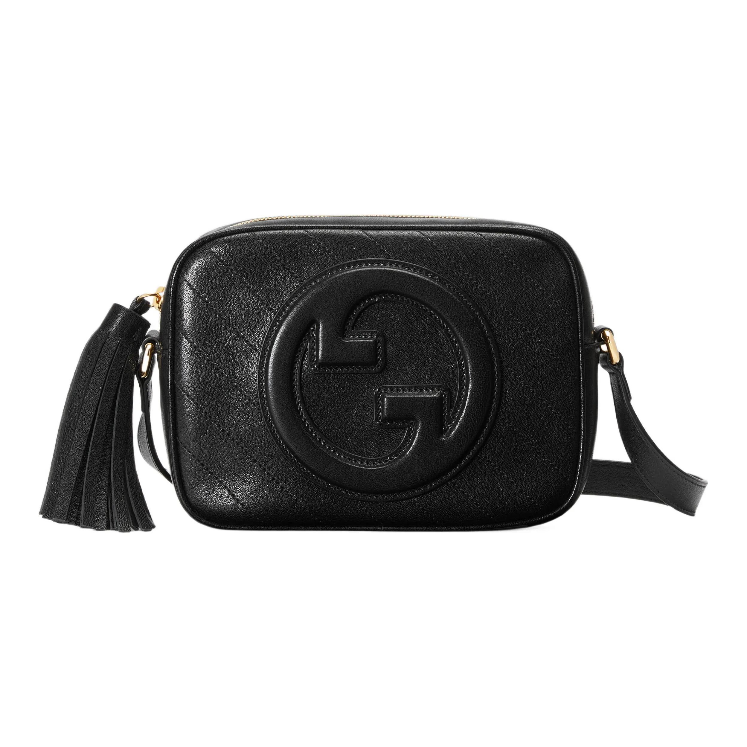 GUCCI Blondie Leather Crossbody Bag, Shoulder Bag Women's Black