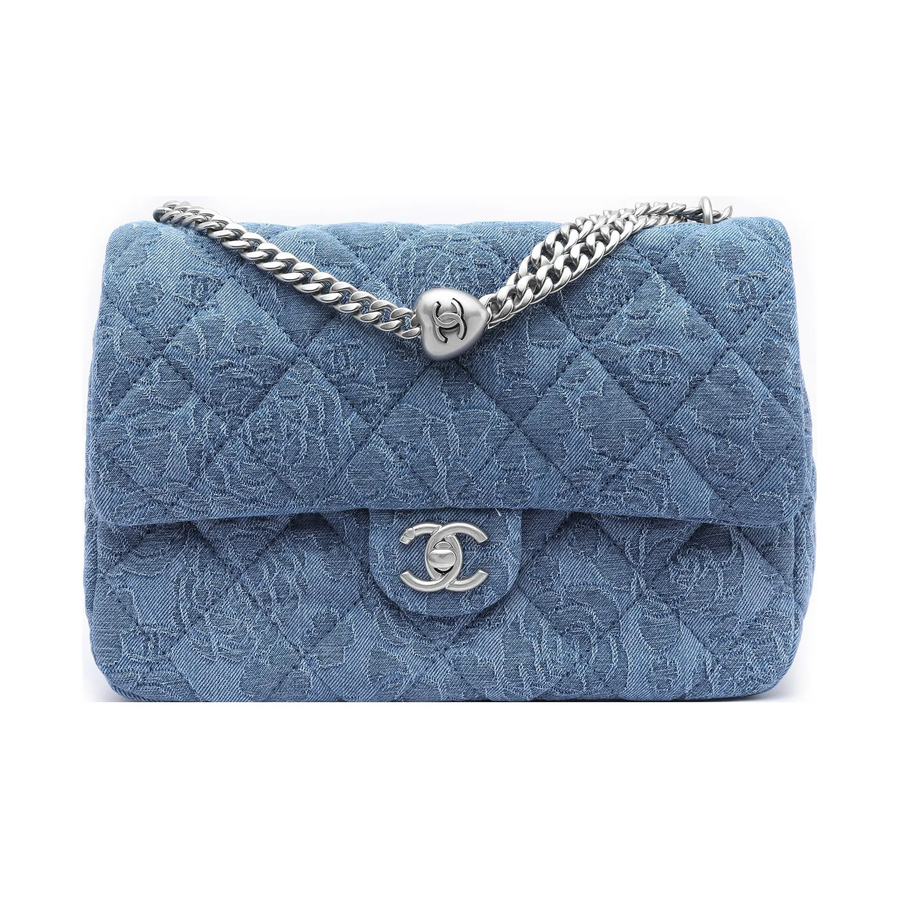 CHANEL Denim Flap Bag, Shoulder Bag, Crossbody Bag Tubas Women's Blue