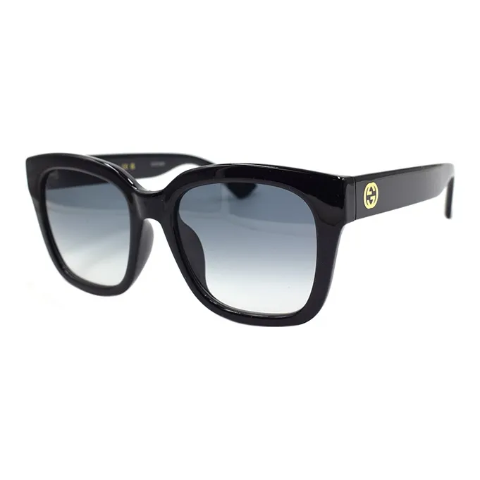 GUCCI Квадратные солнцезащитные очки Унисекс Черный Темно-синий Градиент