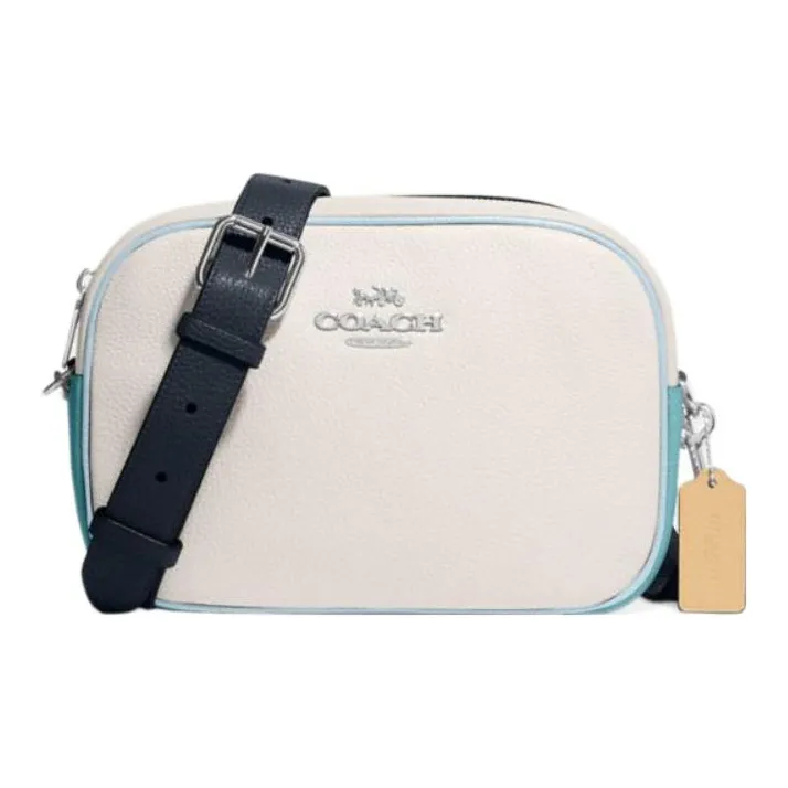 COACH Jamie Коровья кожа Сумка через плечо Средний Женская Белый Синий