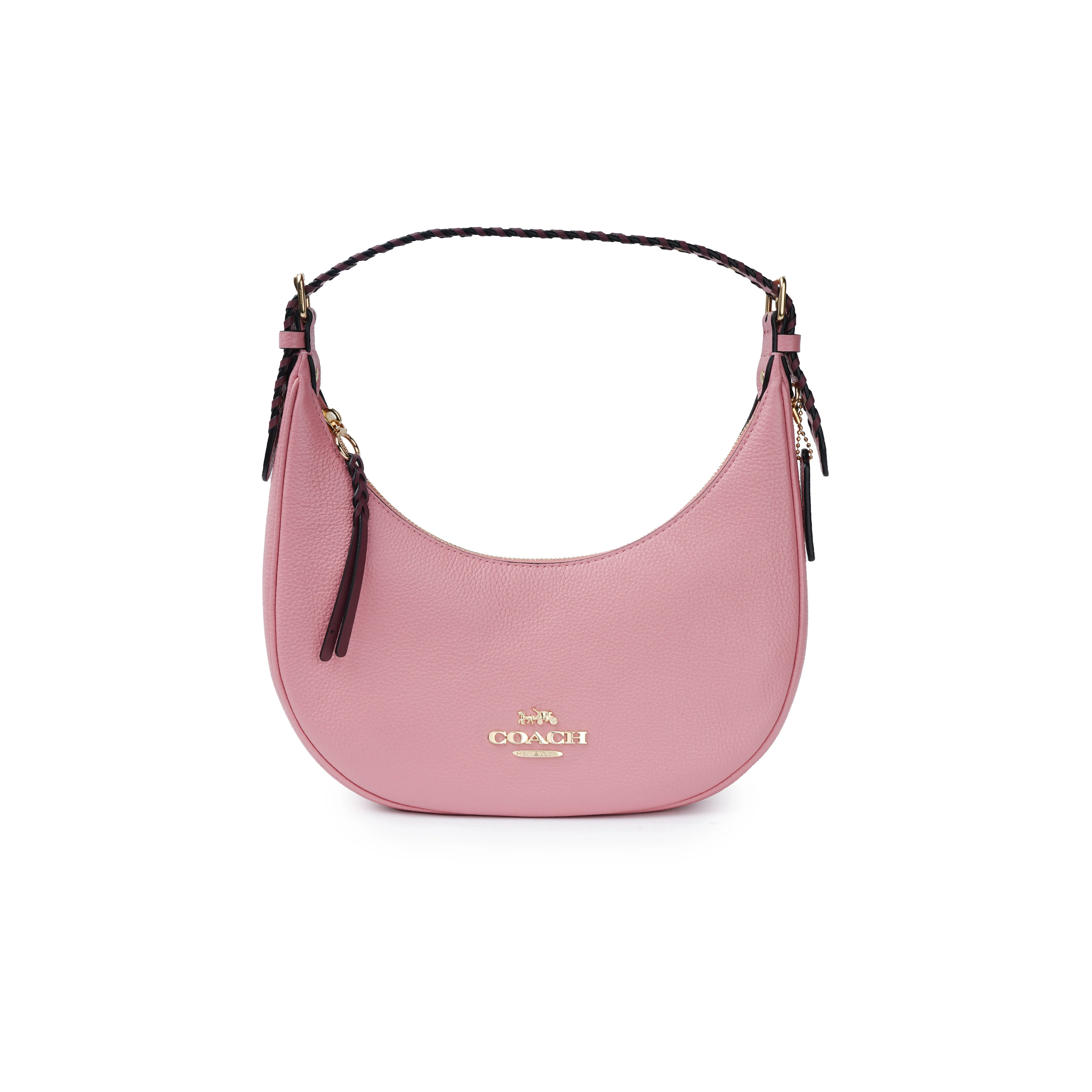 COACH Bailey Leather Hobo Bag, Shoulder Bag, Handbag Medium Size Women's Cherry Blossom Pink