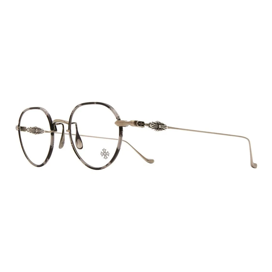 Chrome Hearts Alloy Oval Eyeglass Frames Men's
