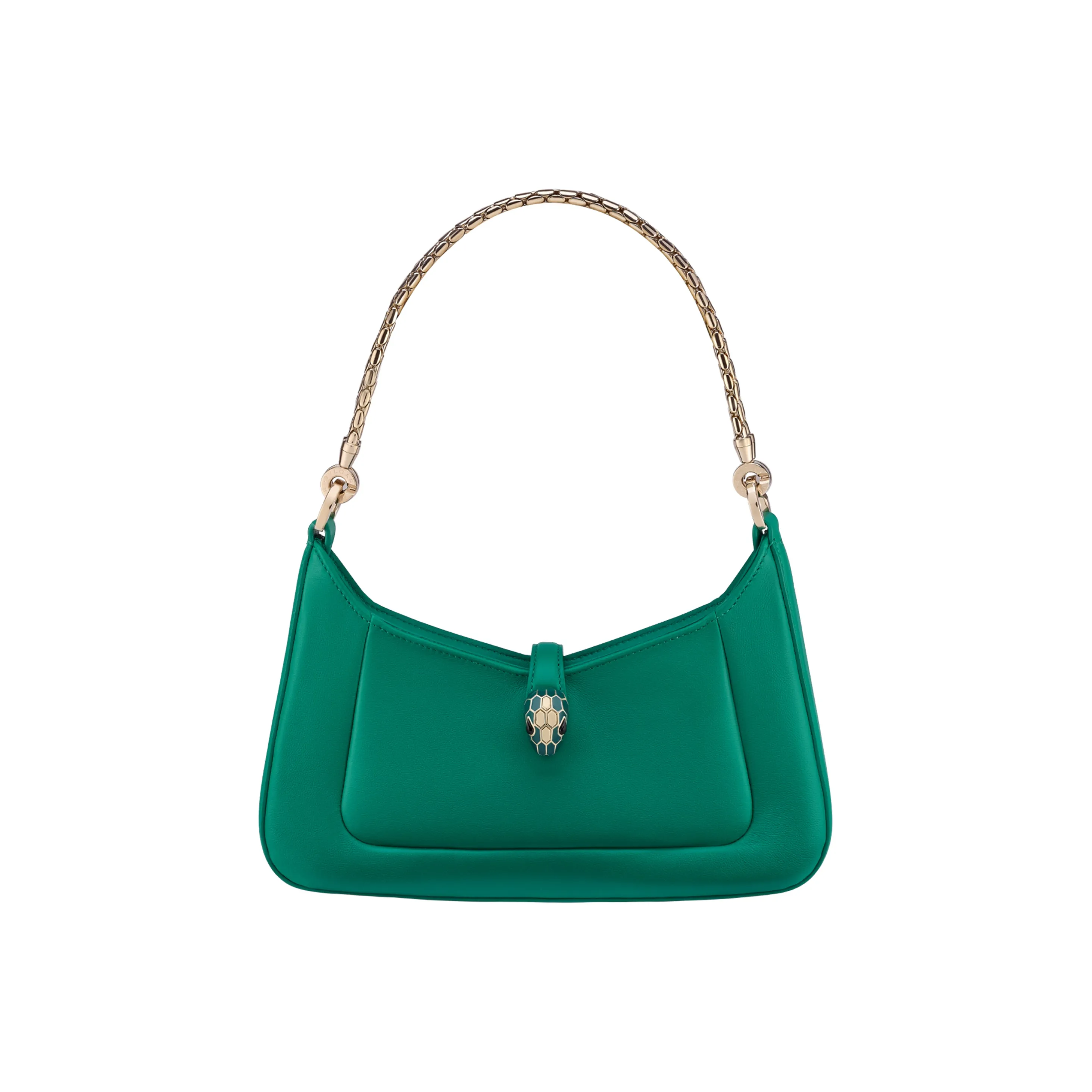 BVLGARI Calfskin Handbag, Crossbody Bag, Shoulder Bag Women's Green
