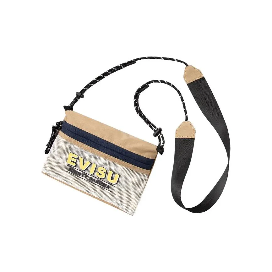 EVISU Хлопок Полиэстер Эластан Сумка через плечо Мужская Белый Синий Желтый Многоцветный