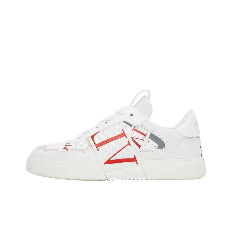 Valentino VL7N Low Top Stylish Skateboarding Shoes Women's White Red