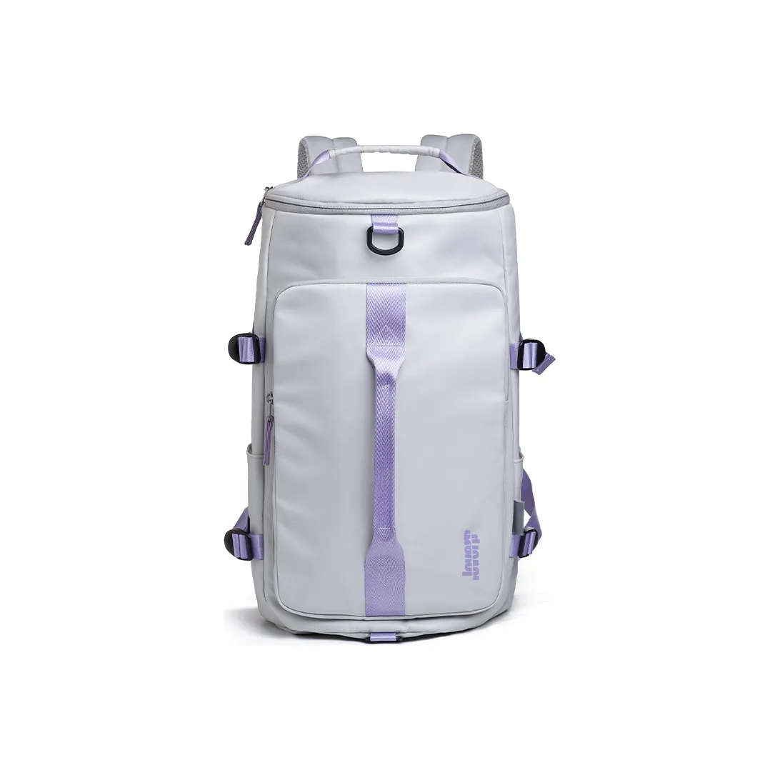 LOVERPUSS Nylon Yoga Bag Gym Bag Backpack Large Size Women's Gray Purple