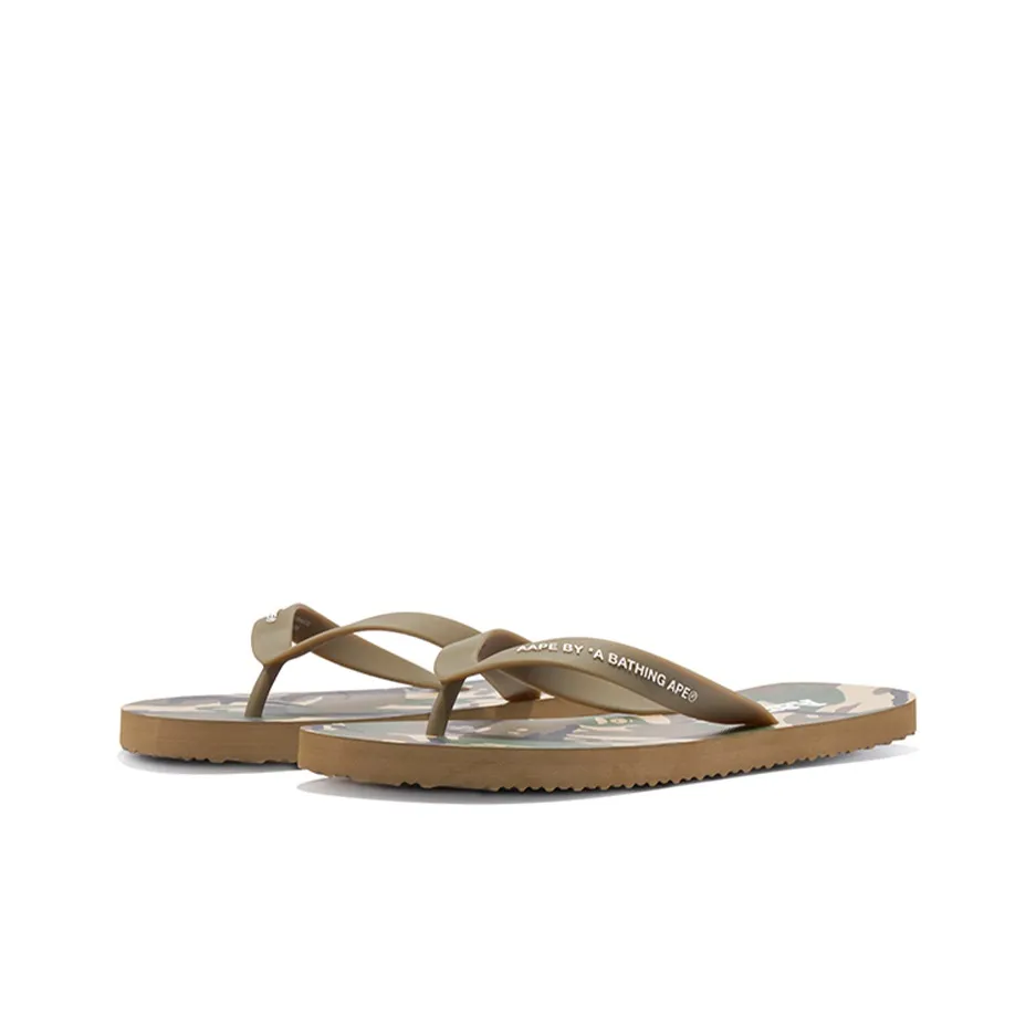 Aape Резина Abrasion Resistant Шлепанцы Унисекс Коричневый Зеленый