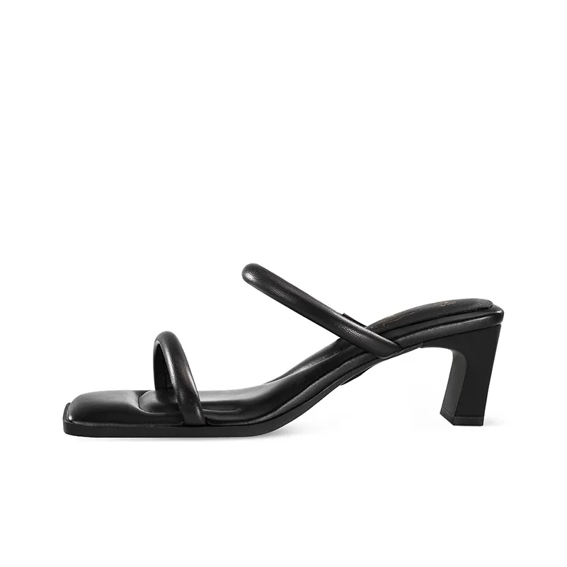 7or9 Slide Slippers Women's Black Alocasia