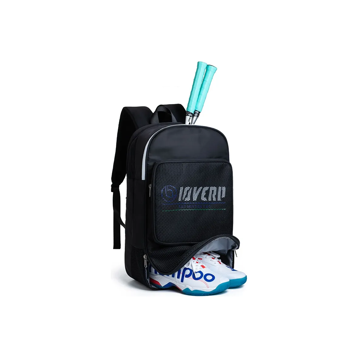 LOVERPUSS Нейлон Профессиональный Бадминтон Рюкзак Спортивная и Фитнес Сумка Теннис Сумка для Ракет Большой Унисекс Белый Крутой Черный